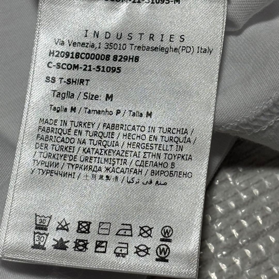 モンクレール　Tシャツ　サイズM ホワイト　黒ワッペン