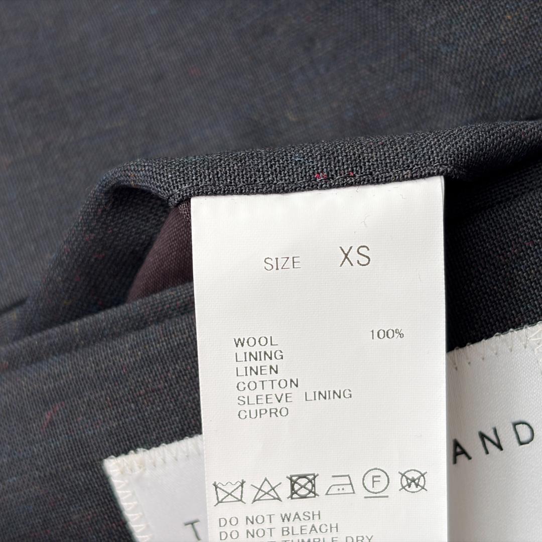 極美品 トゥモローランド シェットランドウール ダブルブレステッド 紺 XS