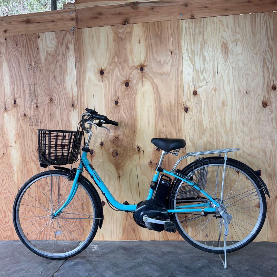 水色 電動アシスト自転車 シティタイプバッテリー12ah