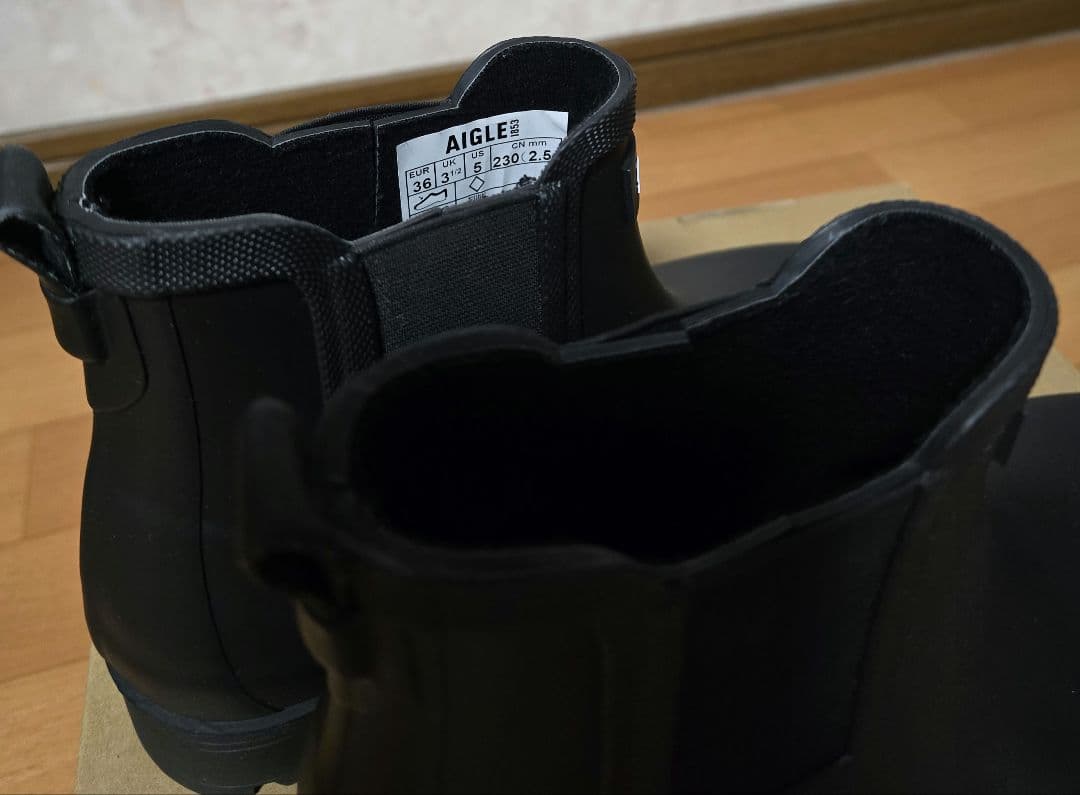 【おこクロロさん専用】AIGLE ブラック レインシューズ
