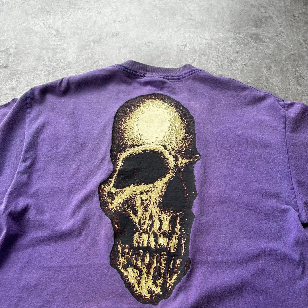 90s- サンタクルーズ tシャツ NHSタグ パープル L ビッグスカル