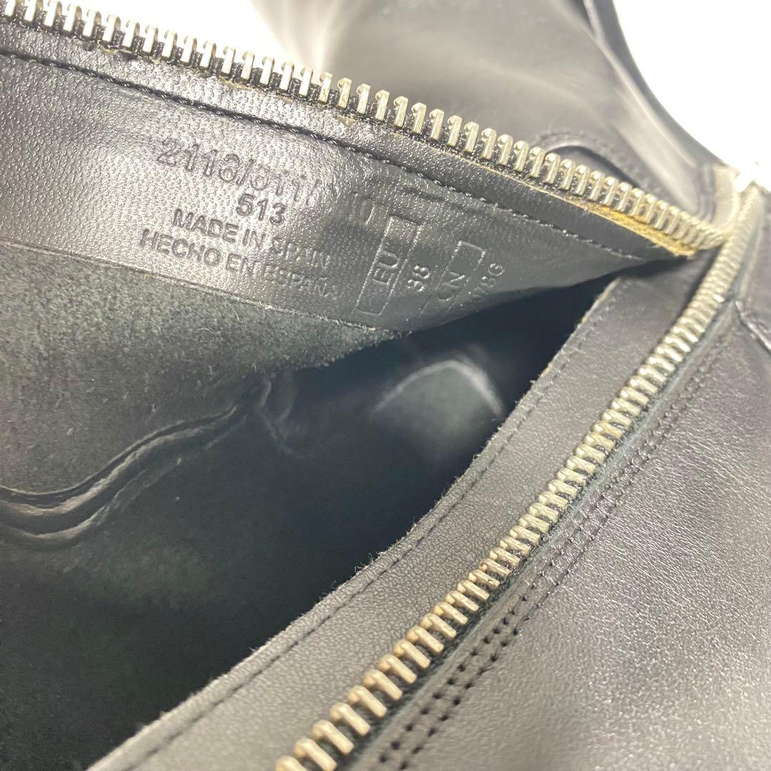 【美品】ZARA チェルシーブーツ サイドジップ スクエアトゥ24.5㎝