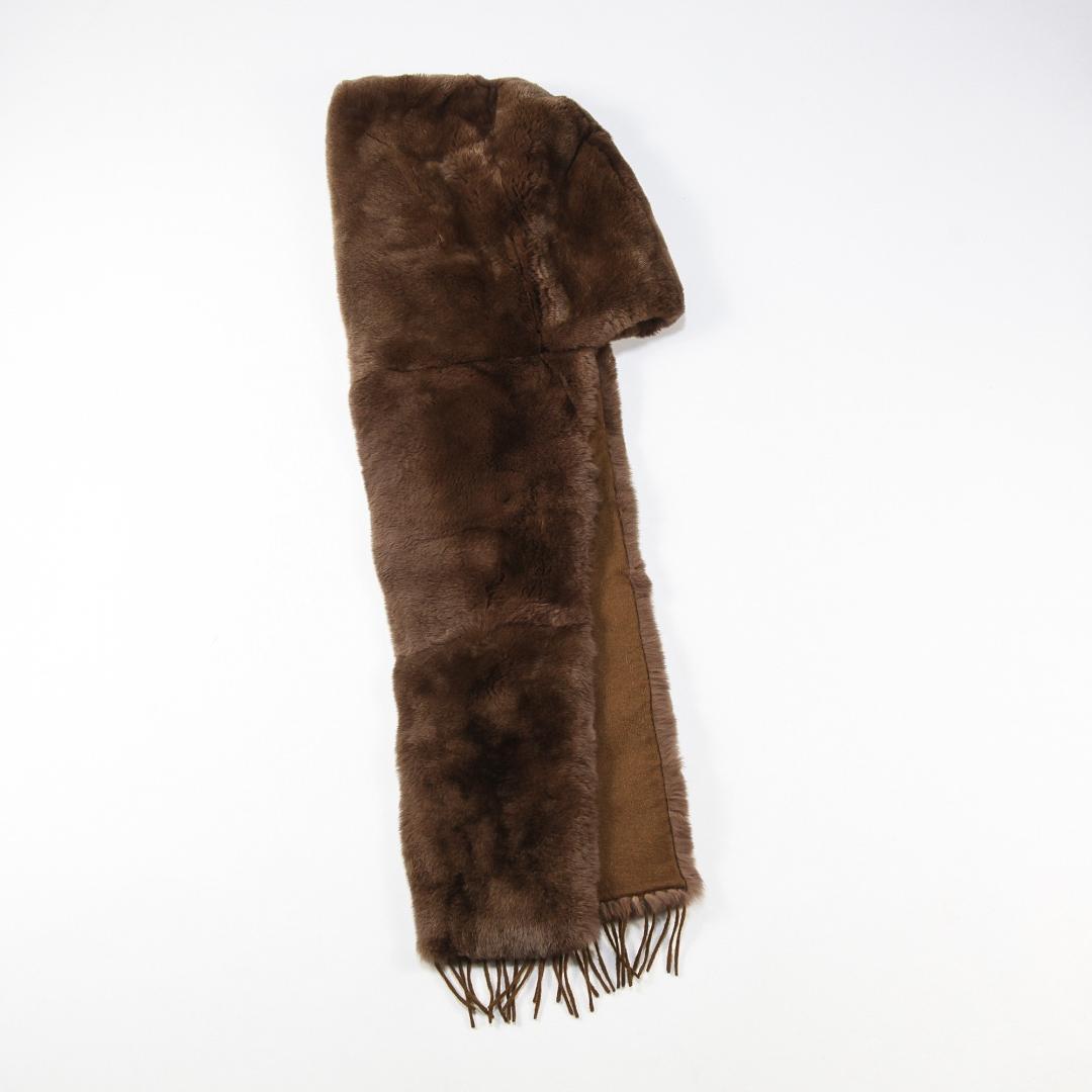 極美品 Max Mara イタリア製 ラビットファー カシミヤストール ブラウン