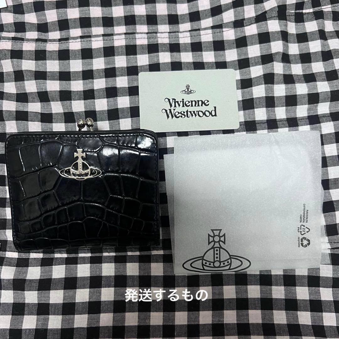 ヴィヴィアン Vivienne Westwood 2つ折り財布 ブラック がま口