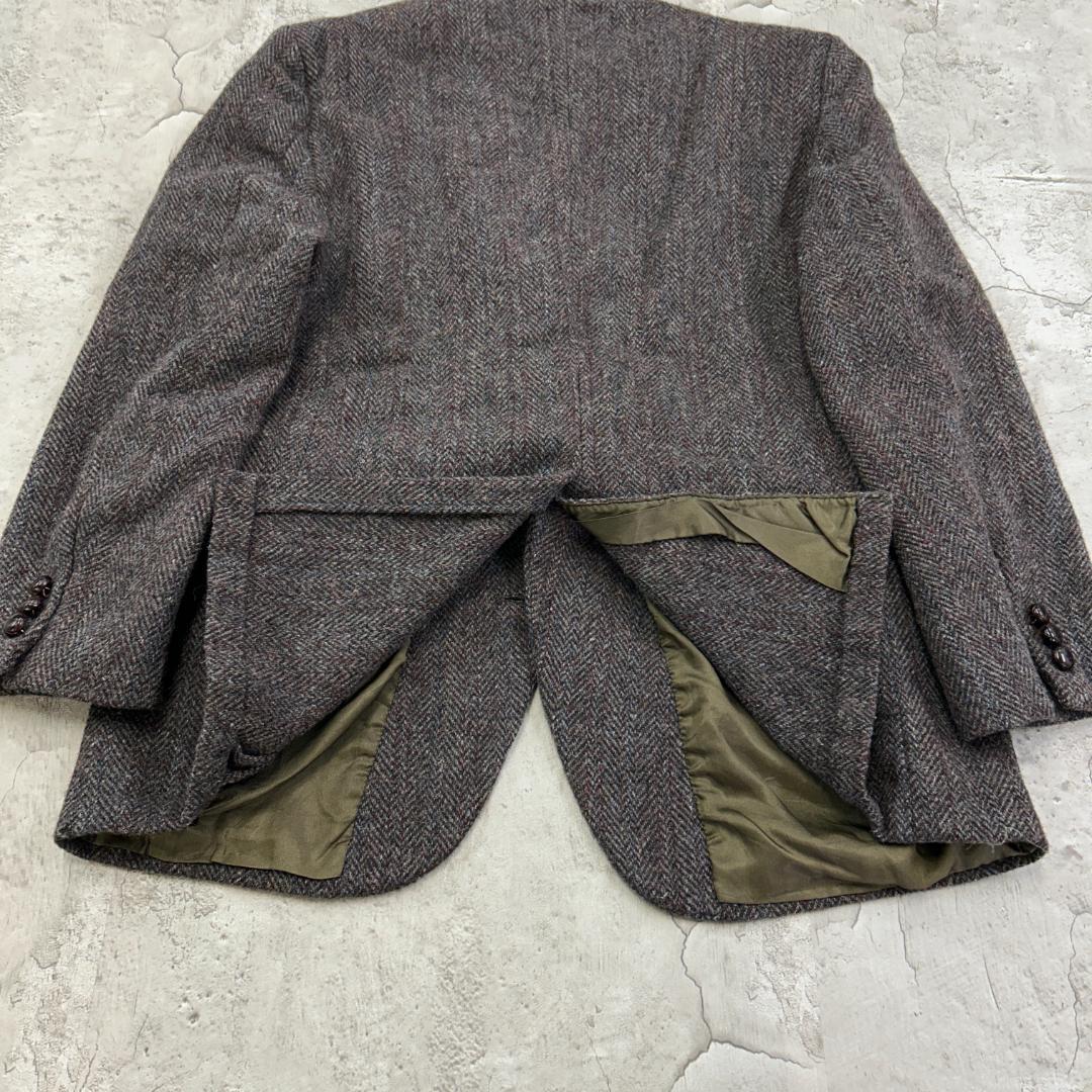 ナ*ベ様 90s　ハリスツイード　ヘリンボーン　トップス　ジャケット　古着　ブラ