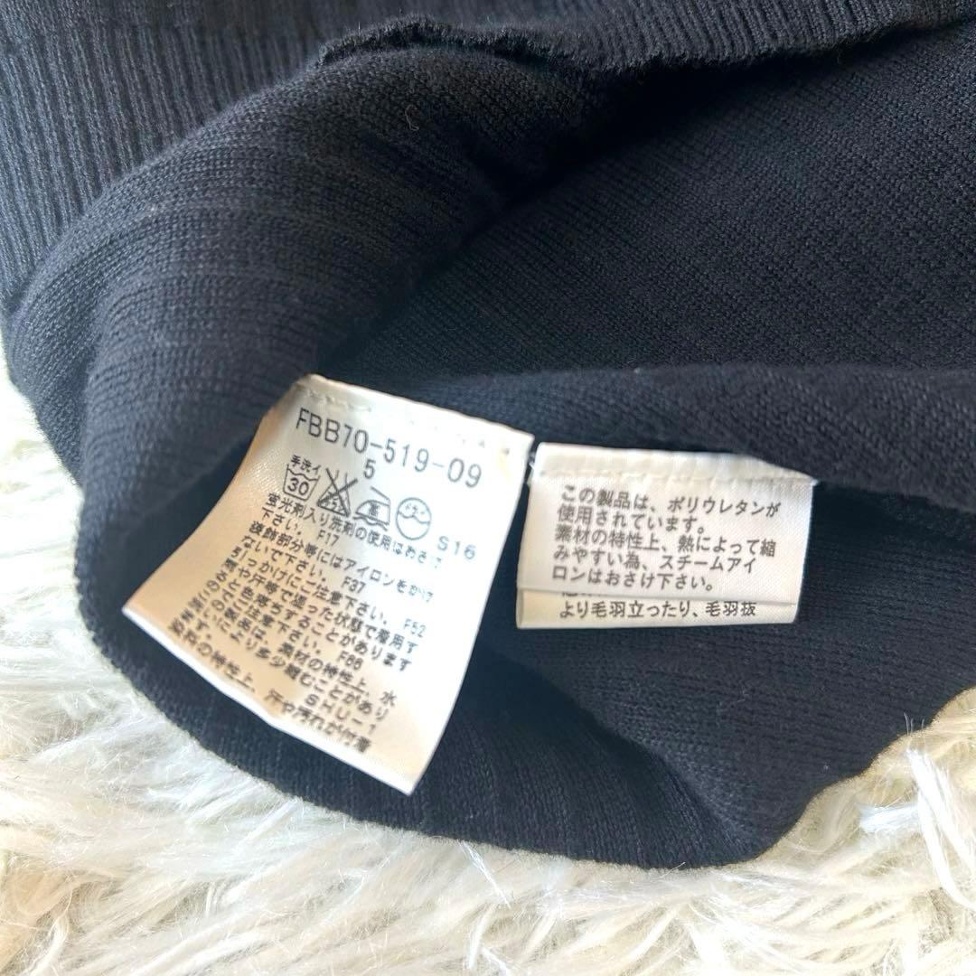美品　バーバリーロンドン　ノバチェック　リブニット切り替えカットソー　ロゴ刺繍