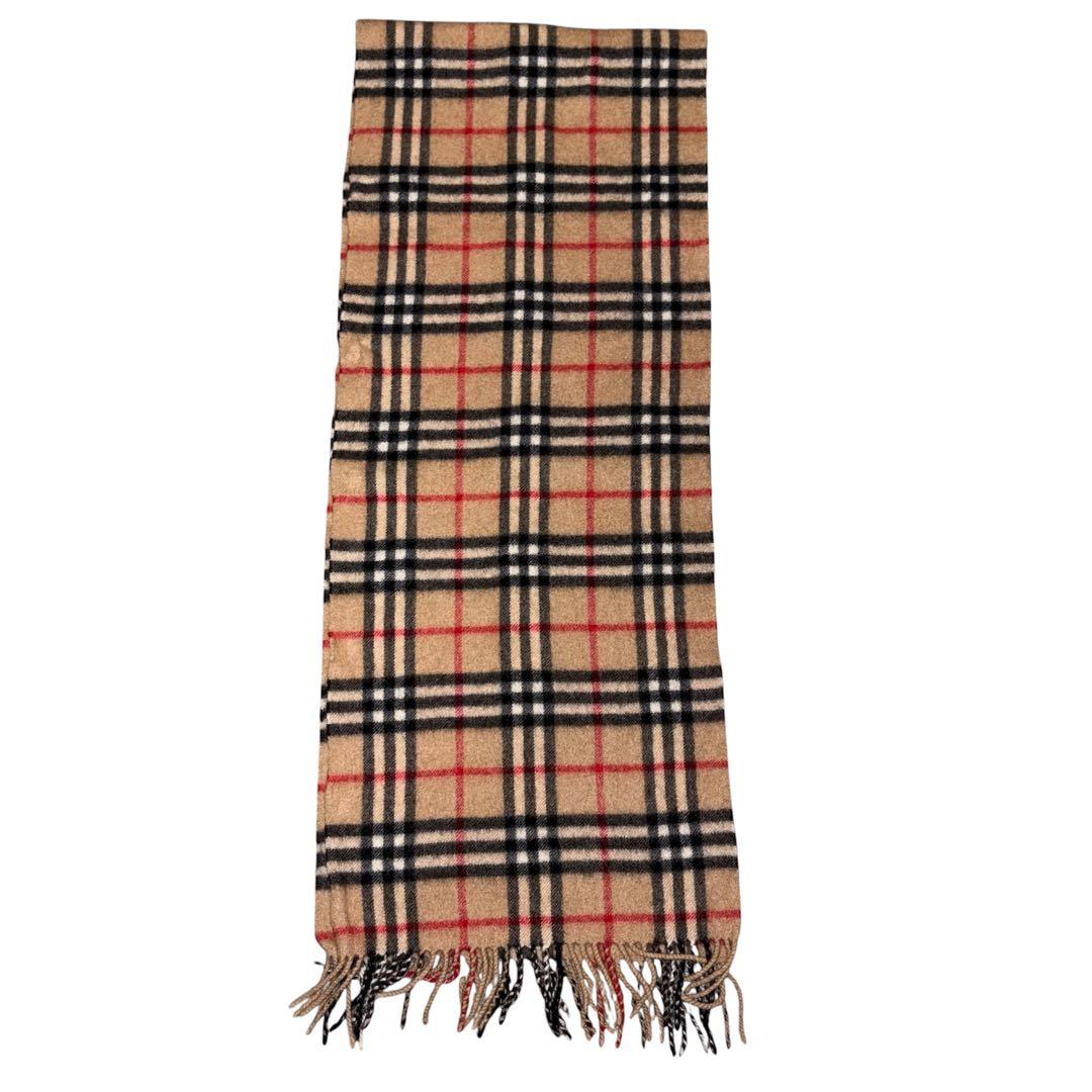 BURBERRY マフラー カシミヤ100% ノバチェック ベージュ バーバリー