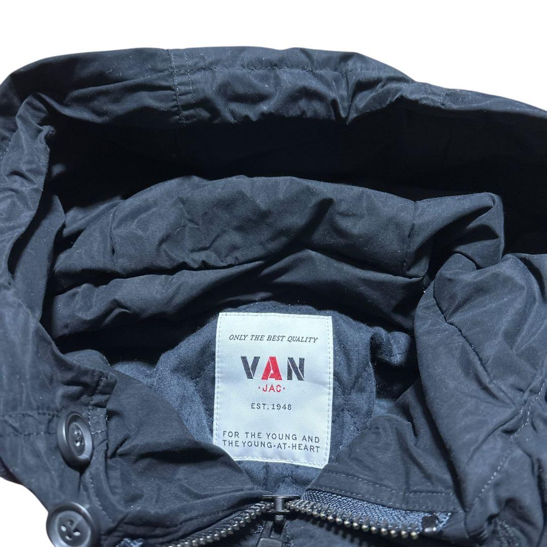 van jac モッズコート アウター　ワッペン　ブラック　ミリタリー　黒