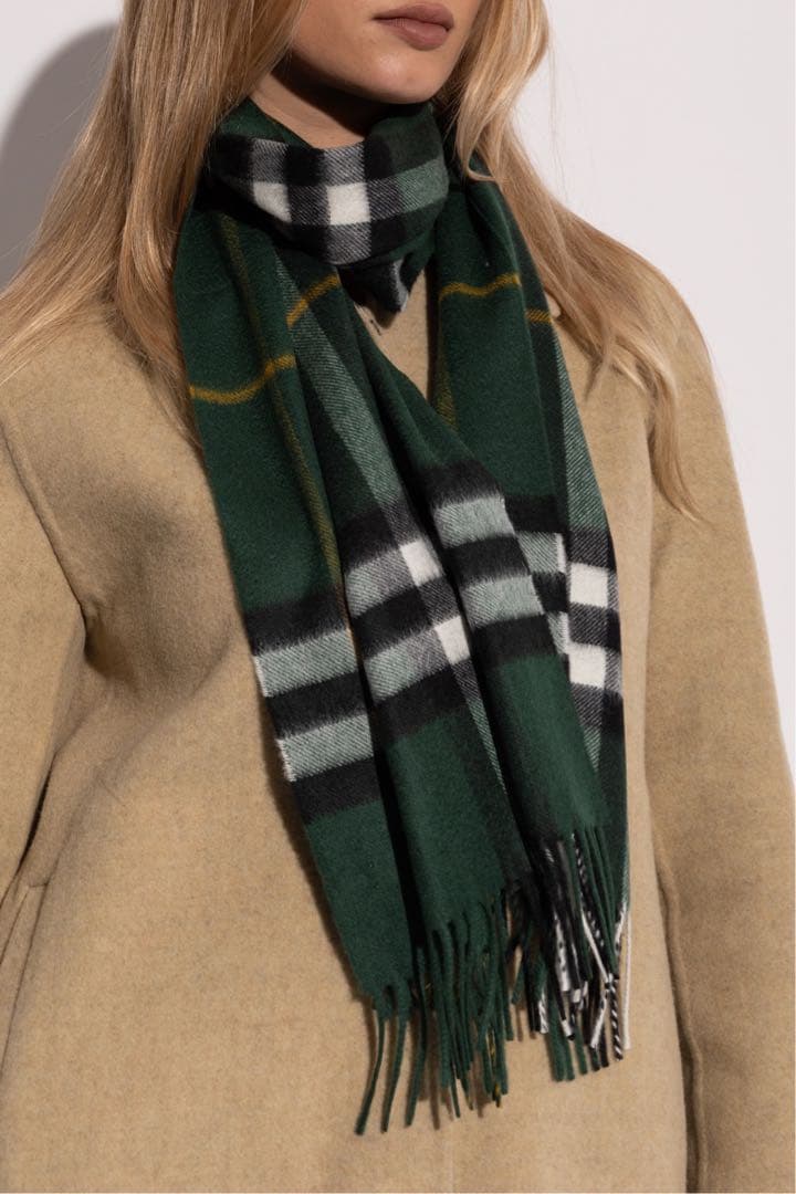 美品 Vintage 100%カシミア Burberry LONDON マフラー