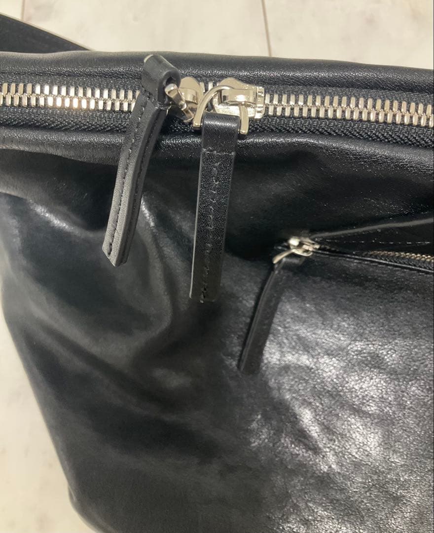 PRY Leather Front Zip Travel Bag ボストンバッグ