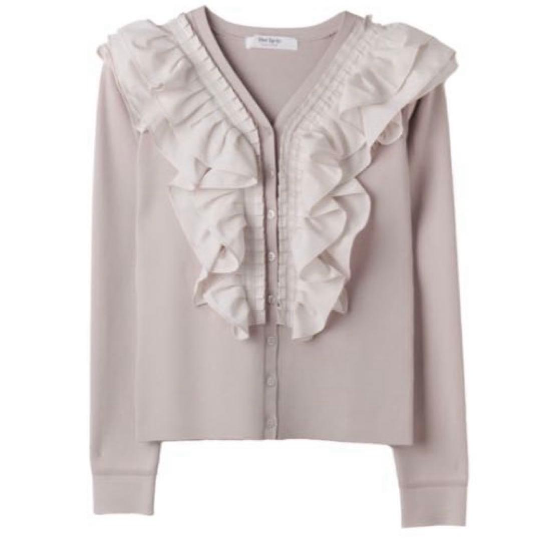 新品タグ付きRuffle Pleated Knit Cardigan
