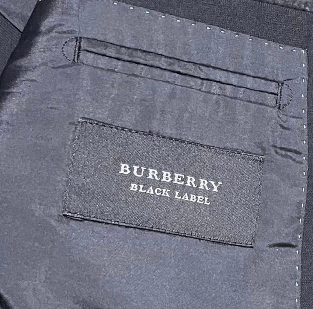 美品 バーバリー ブラックレーベル スーツ スーパー100S ジャケット 黒 L