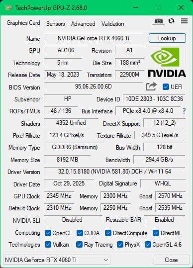 y*s様 NVIDIA GeForce RTX 4060 Ti 8GB