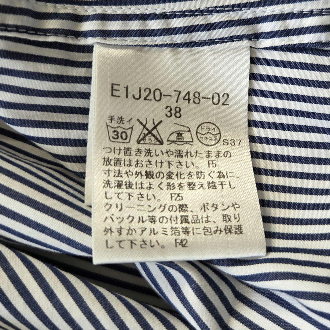BURBERRYB バーバリー　ストライプシャツワンピ　ノバチェック　ホース刺繍