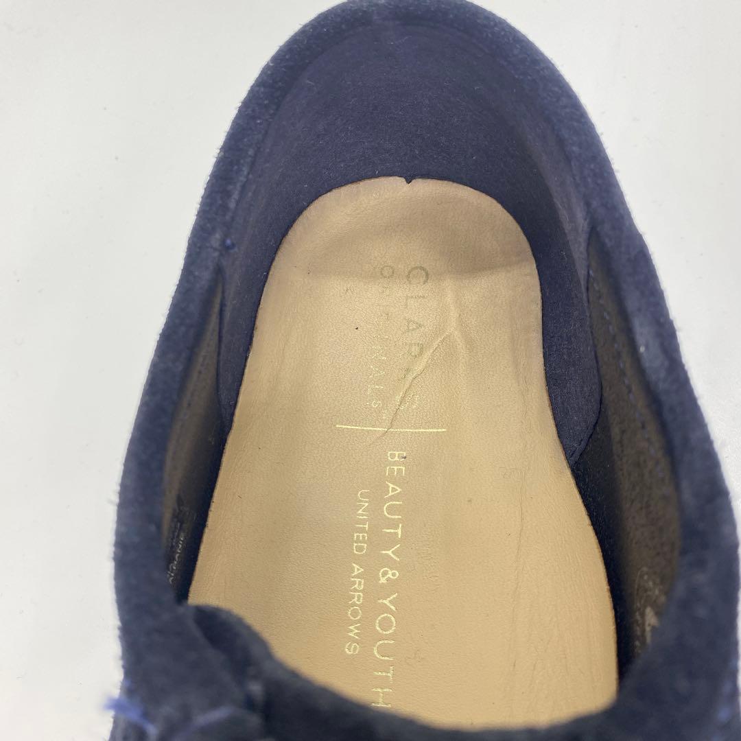 CLARKS BEAUTY&YOUTH クラークス 26.5cm ワラビー 紺色