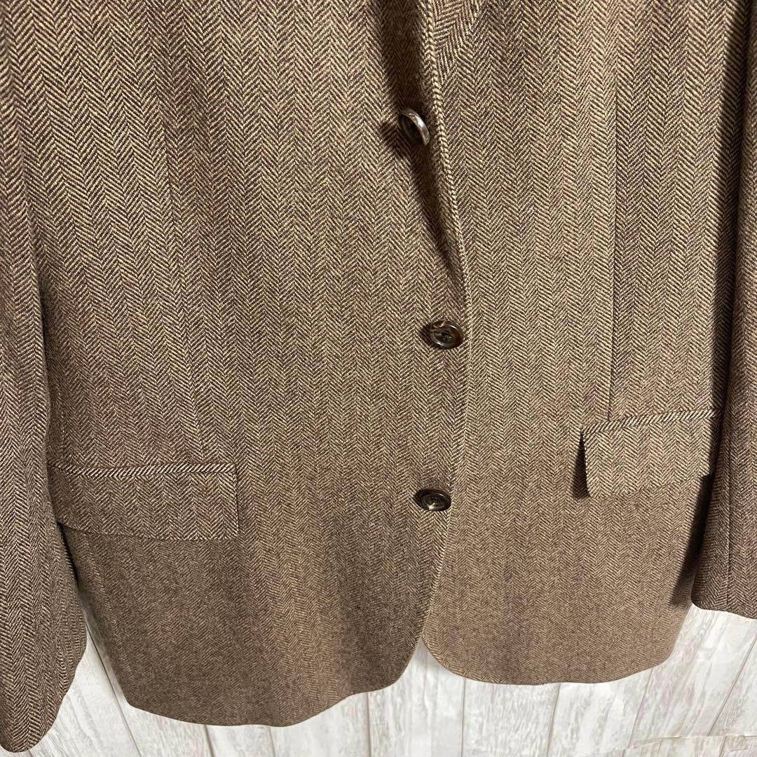 美品✨ポロラルフローレン テーラードジャケット　ツイード ヘリンボーン ブラウン