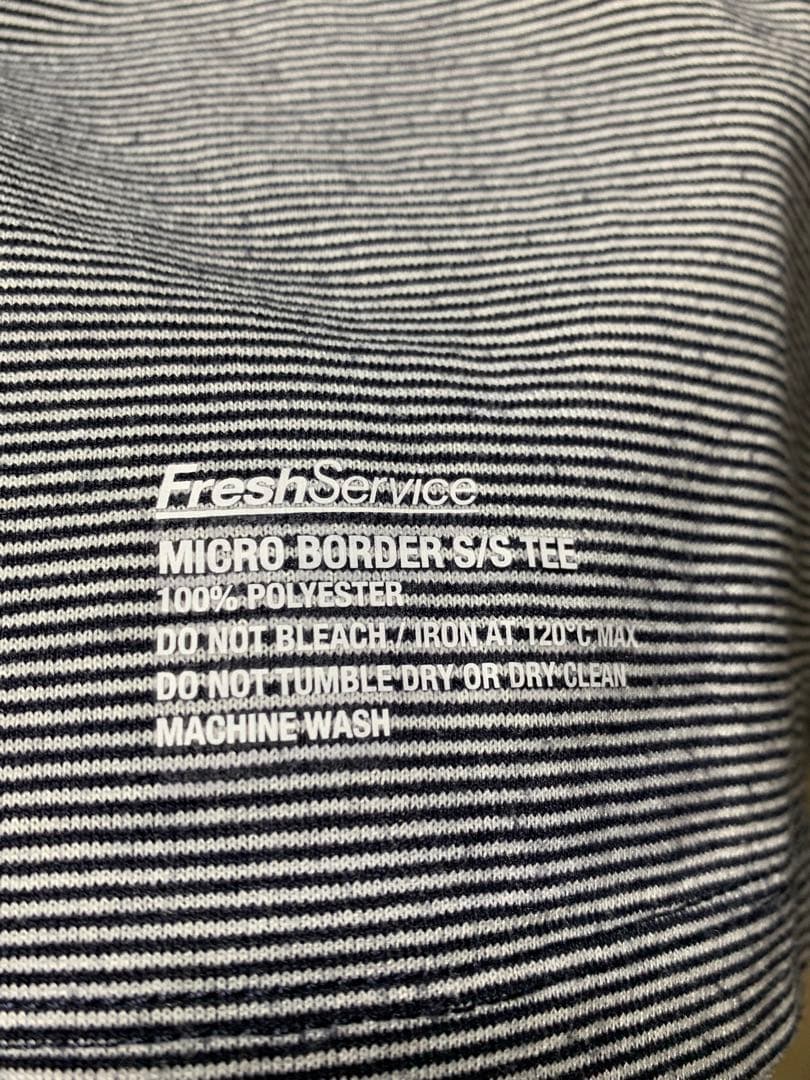 トップス MICRO BORDER S/S TEE WHITE*NAVY