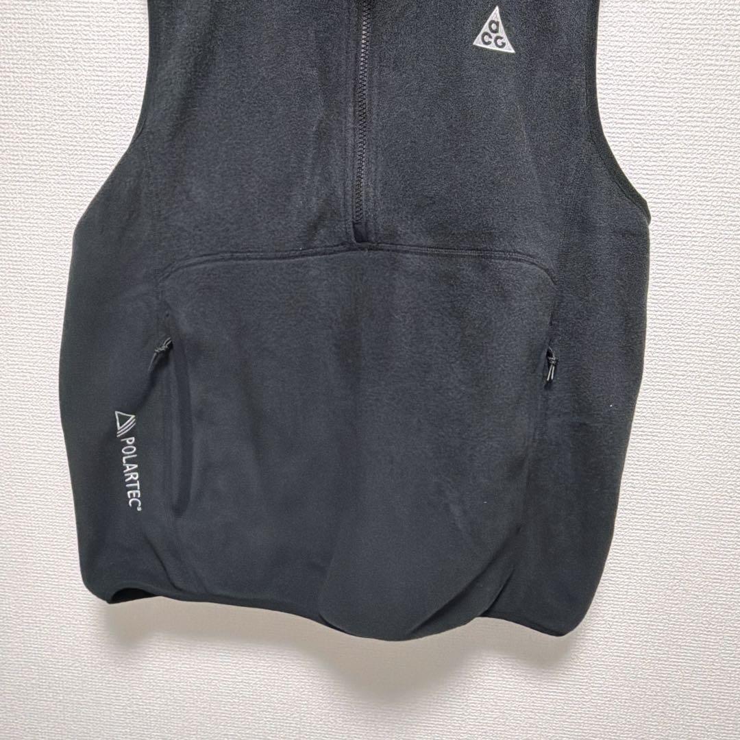 新品 NIKE ACG ポーラテック フリースベスト M ハーフジップ 刺繍ロゴ
