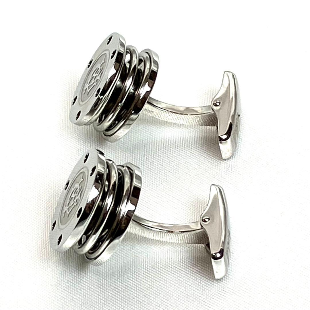 【極美品】ダンヒル　カフリンクス　シルバー金具　ロゴ刻印