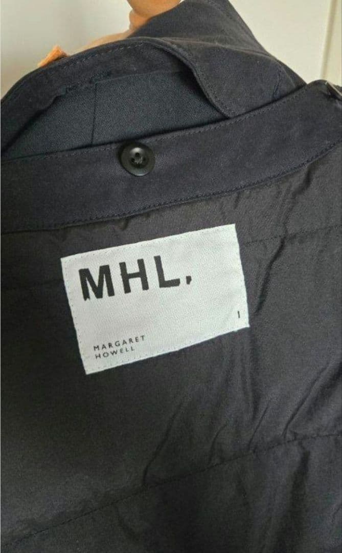 MHL.│コットンナイロンコート ネイビー【クリーニング済み】