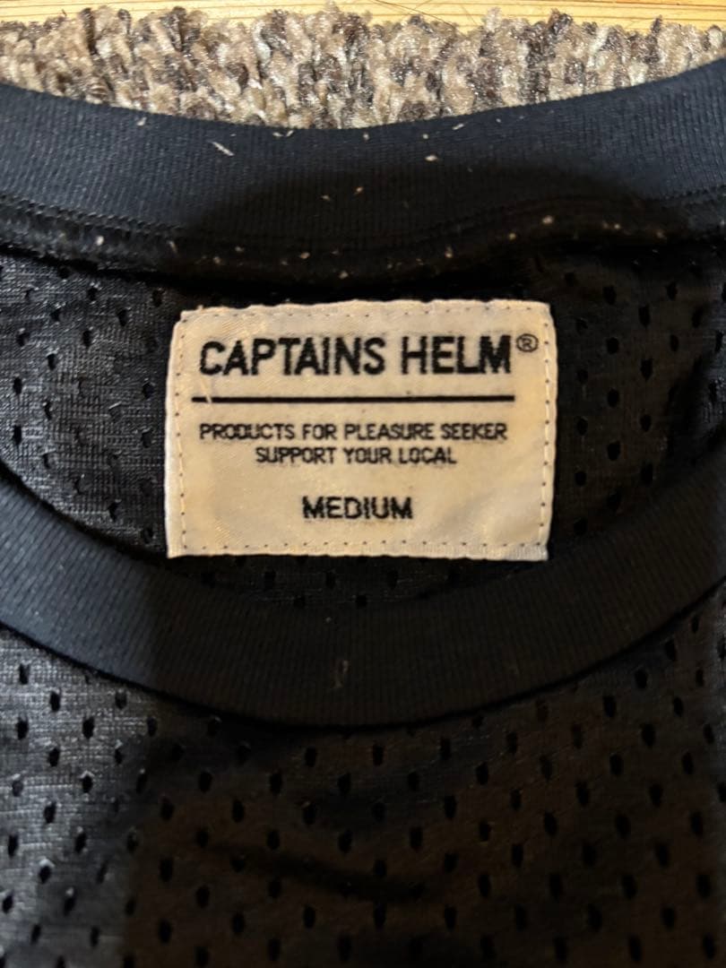 【S】CAPTAINS HELM ダブルメッシュフットボールTシャツ M