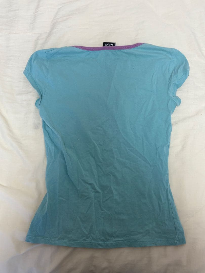 D&G Dolce&Gabbana 水色 グラフィックプリント Tシャツ 半袖