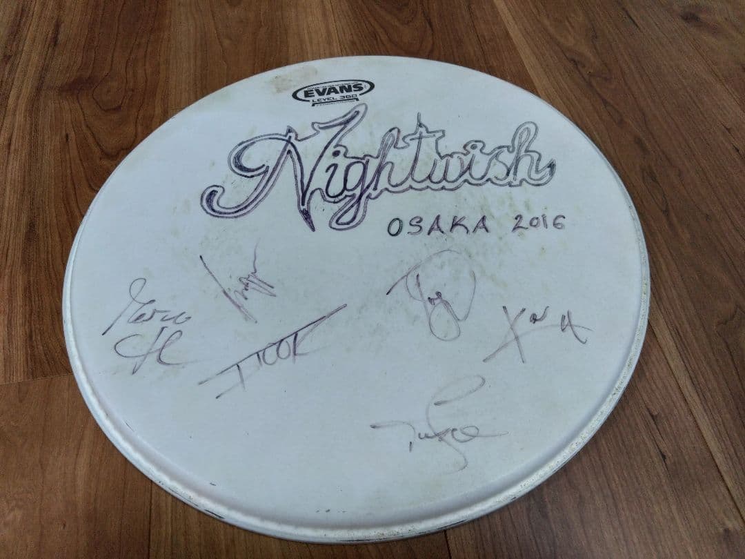 ナイトウィッシュ Nightwish サイン入りドラムヘッド