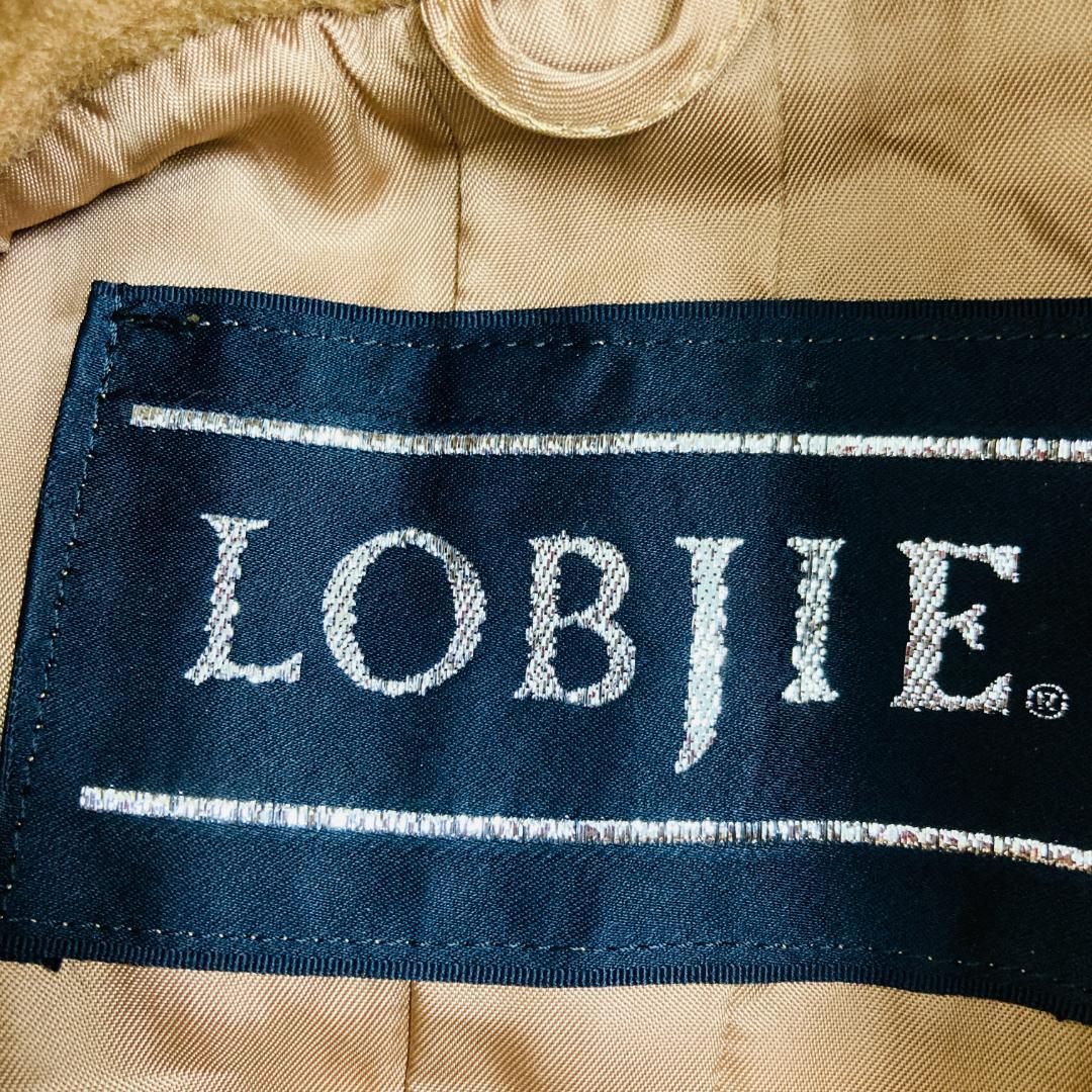 ロブジェ LOBJIE ロングコート カシミヤ ファー 茶色 XL【3504-3