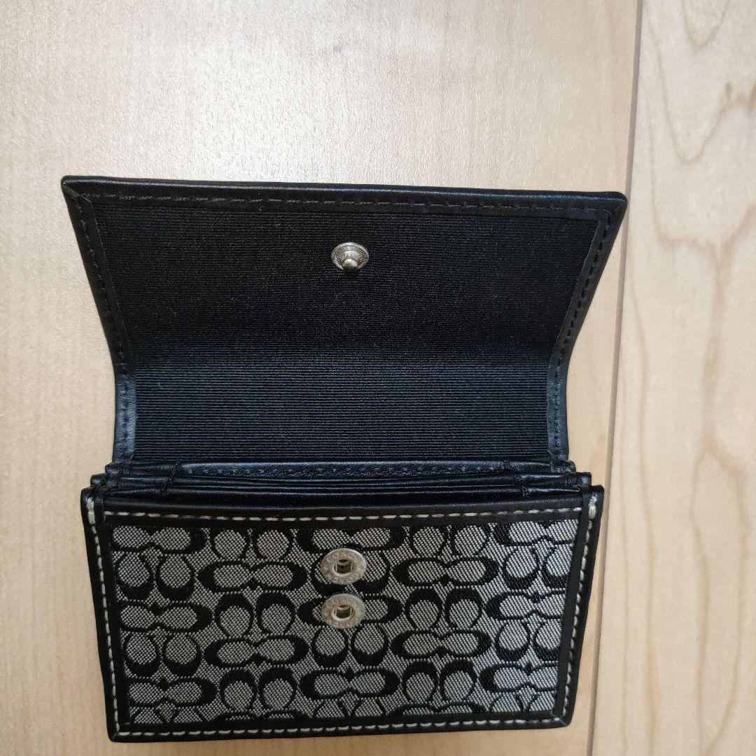 COACH ブラックレザー 名刺入れ 　男女兼用