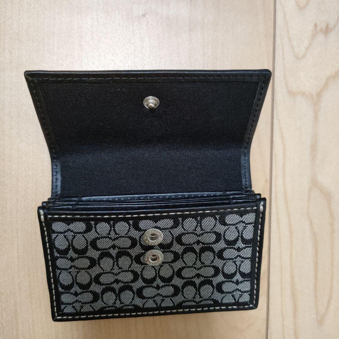 COACH ブラックレザー 名刺入れ 　男女兼用
