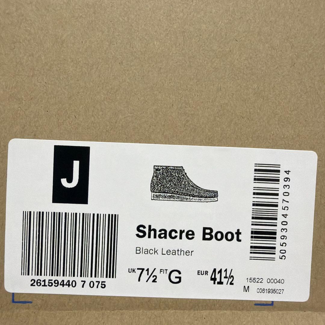 Clarks ワラビーブーツ ブラックレザー 26cm UK7.5 新品未使用