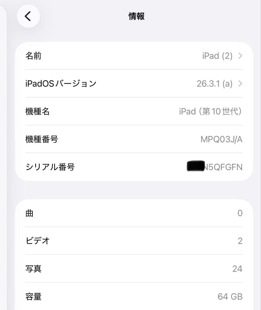 iPad 第10世代　64GB Wi-Fiモデル　極美品