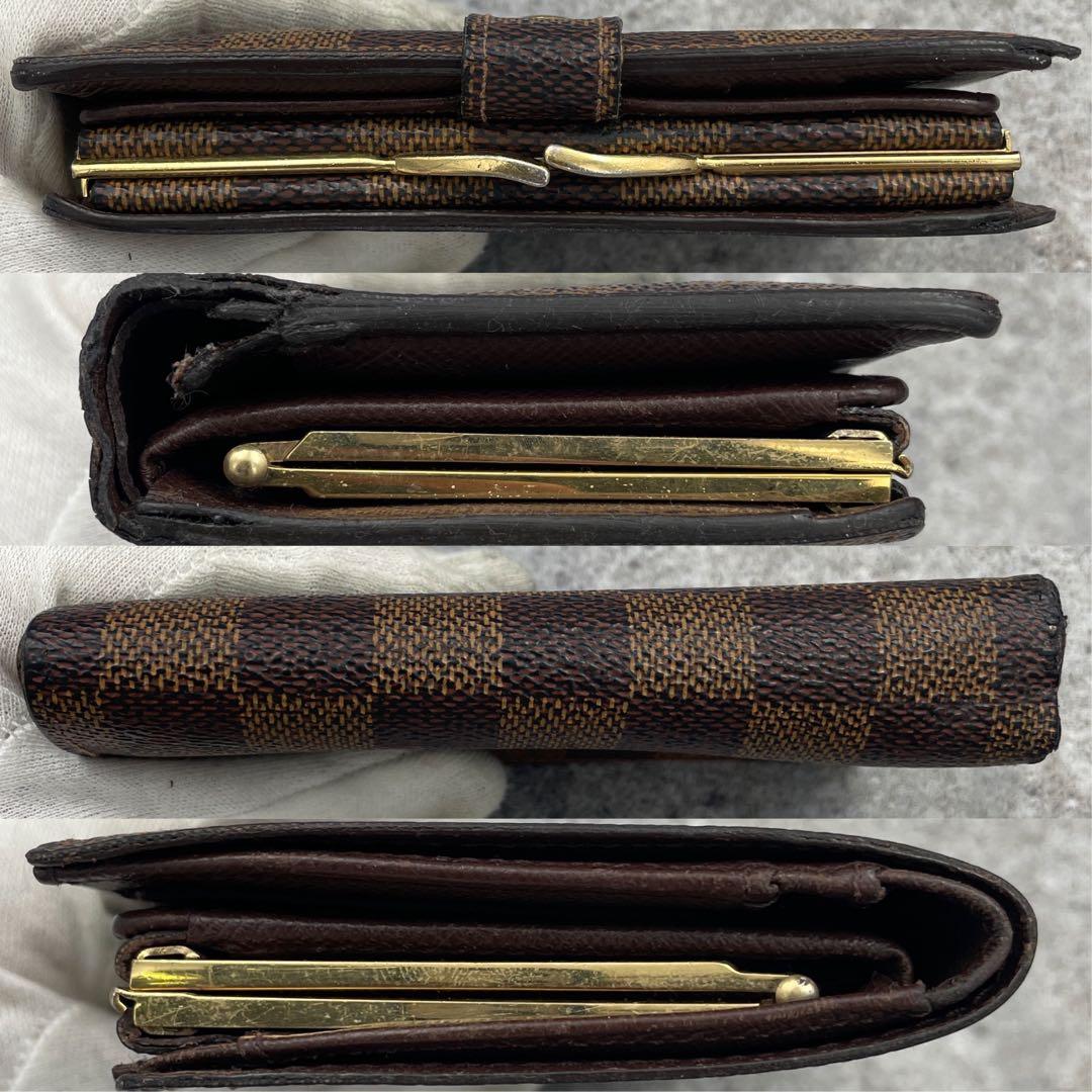 【微美品】LOUIS VUITTON ルイヴィトン　ダミエ　折り財布 がま口