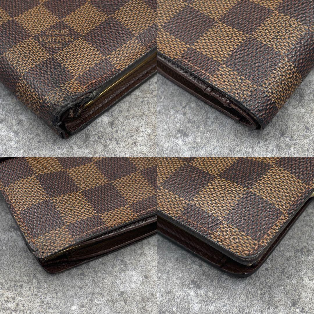 【微美品】LOUIS VUITTON ルイヴィトン　ダミエ　折り財布 がま口