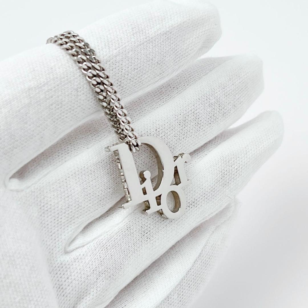 新品同様 ディオール dior オブリーク ネックレス シルバー ペンダントD9