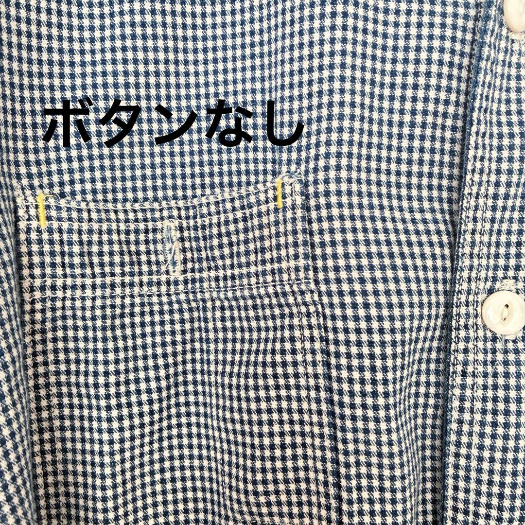 post overalls チェック 長袖 シャツ USA製 Lサイズ