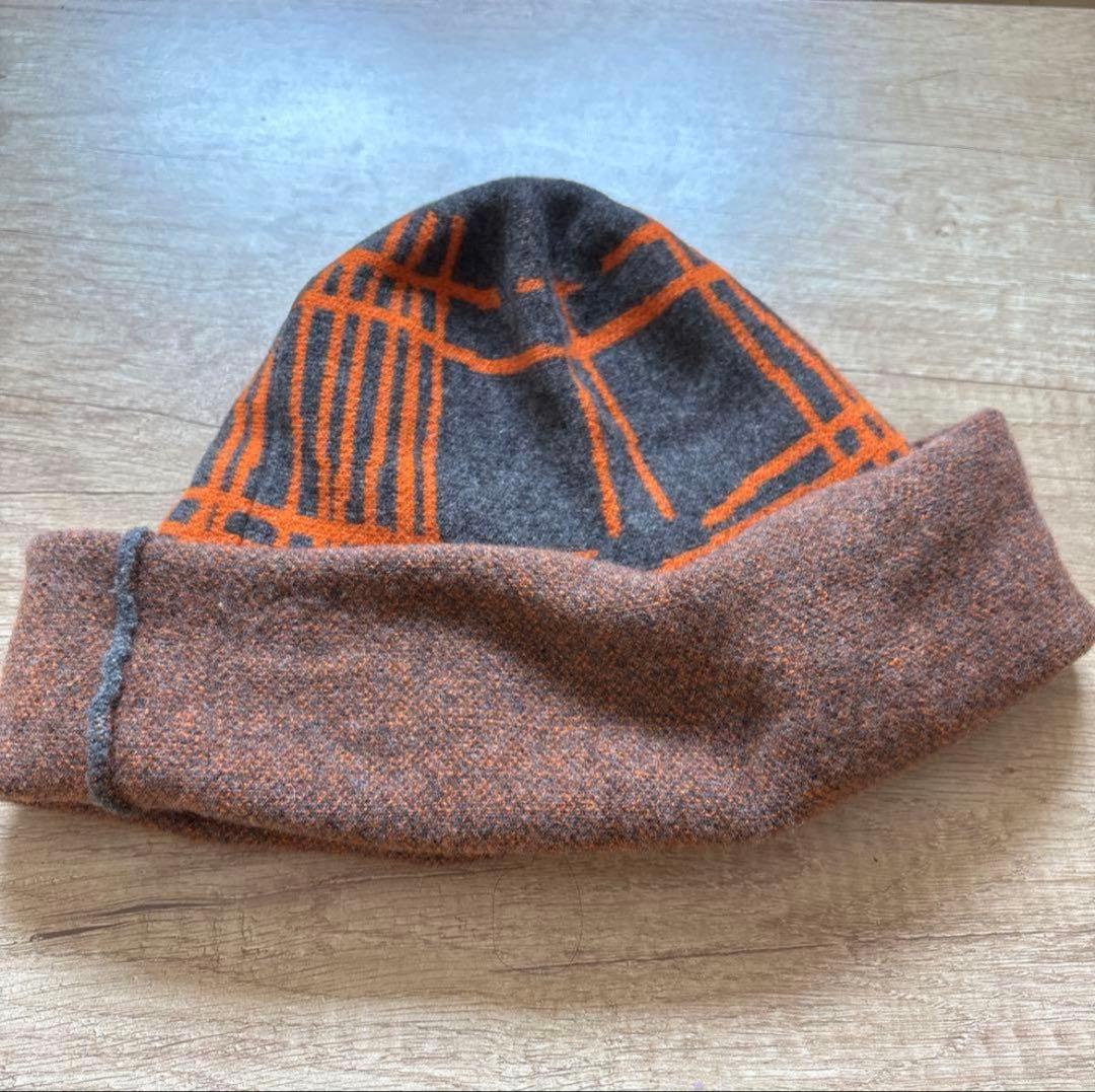 Vivienne Westwood ビーニー ニット帽 グレー×オレンジ　レア