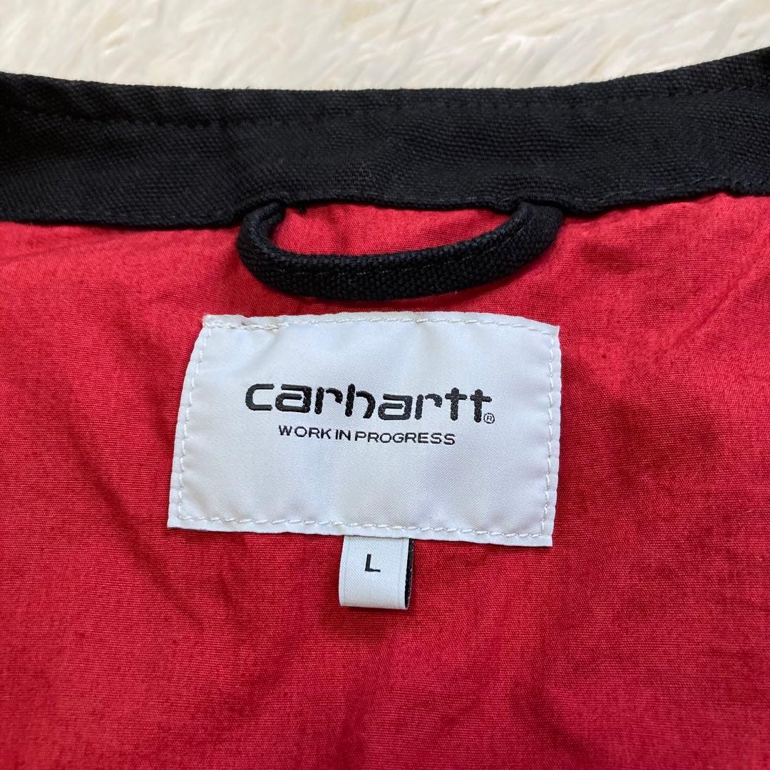 カーハート　carhartt ベスト　デニム調　ブラック　ロゴ　Lサイズ