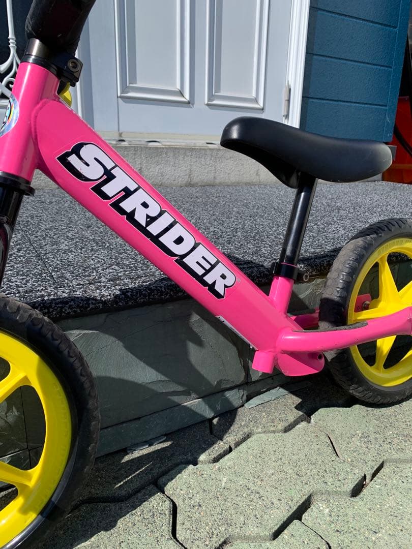 STRIDER バランスバイク ピンクとオレンジ2台セット