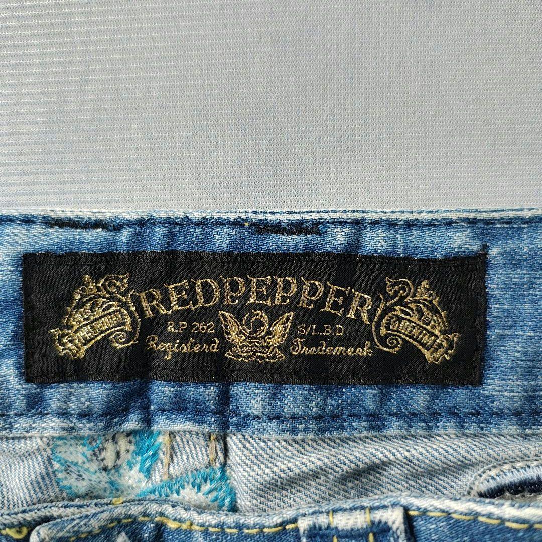 【美品】レッドペッパー GOLD LABEL豪華刺繍ローライズ ブーツカット26