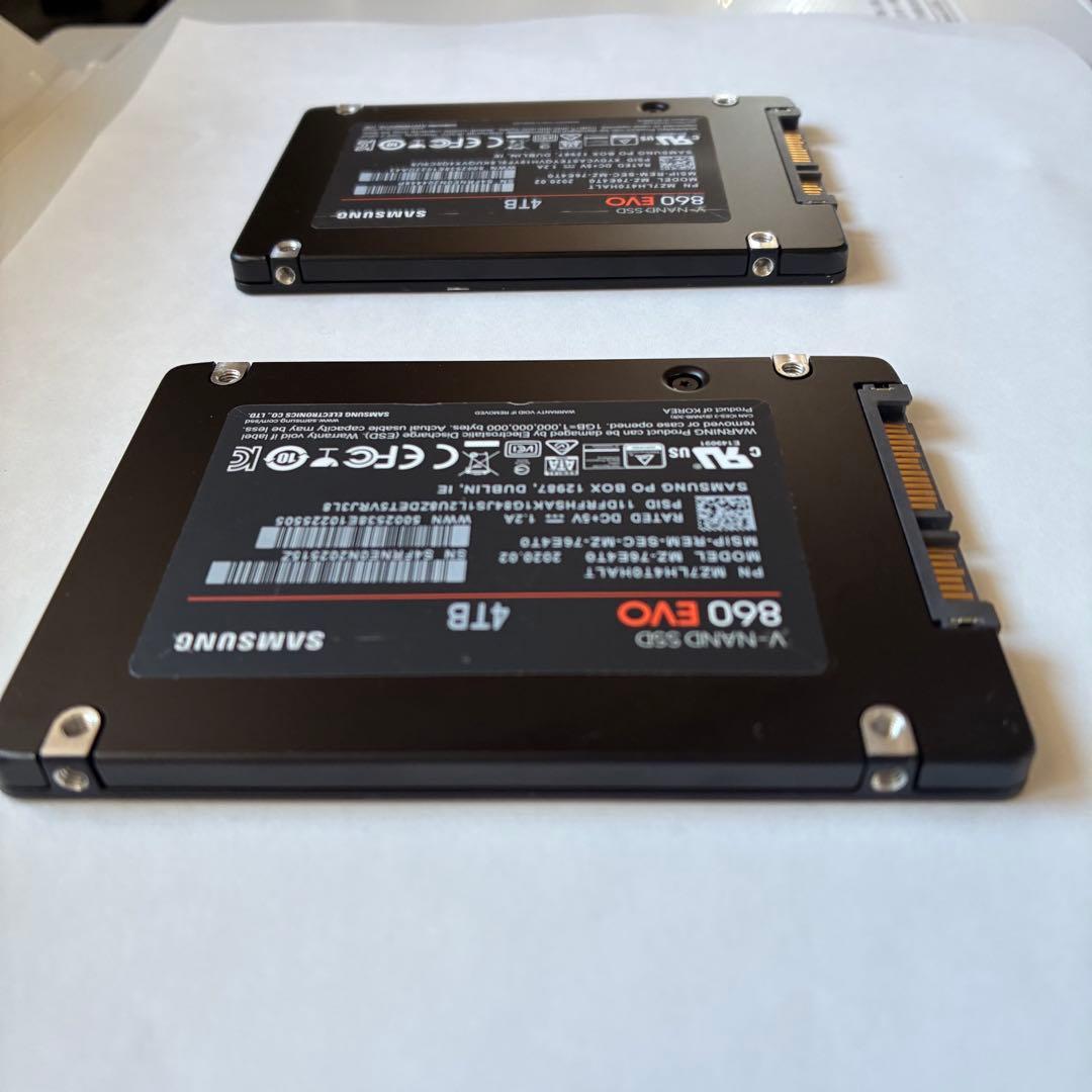 Samsung 860 EVO 4TB SSD 2台セット