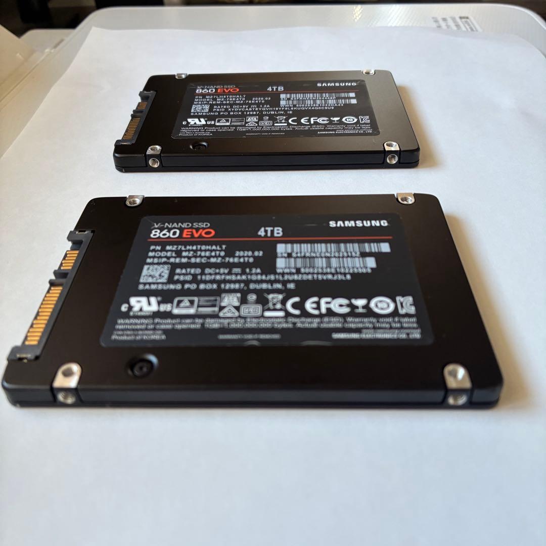 Samsung 860 EVO 4TB SSD 2台セット
