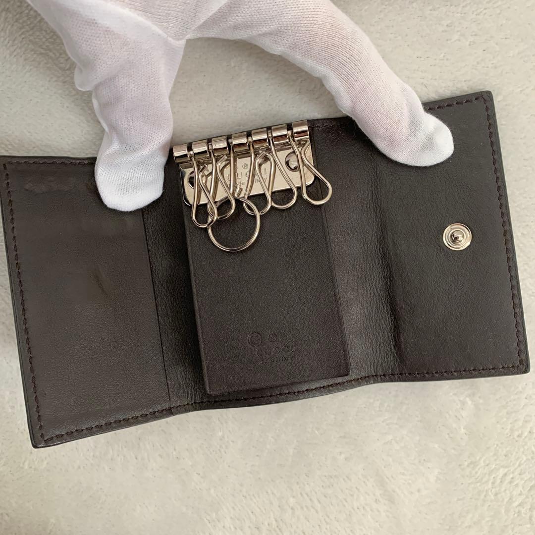GUCCI キーケース　箱付き　袋付き　GG ブラウン