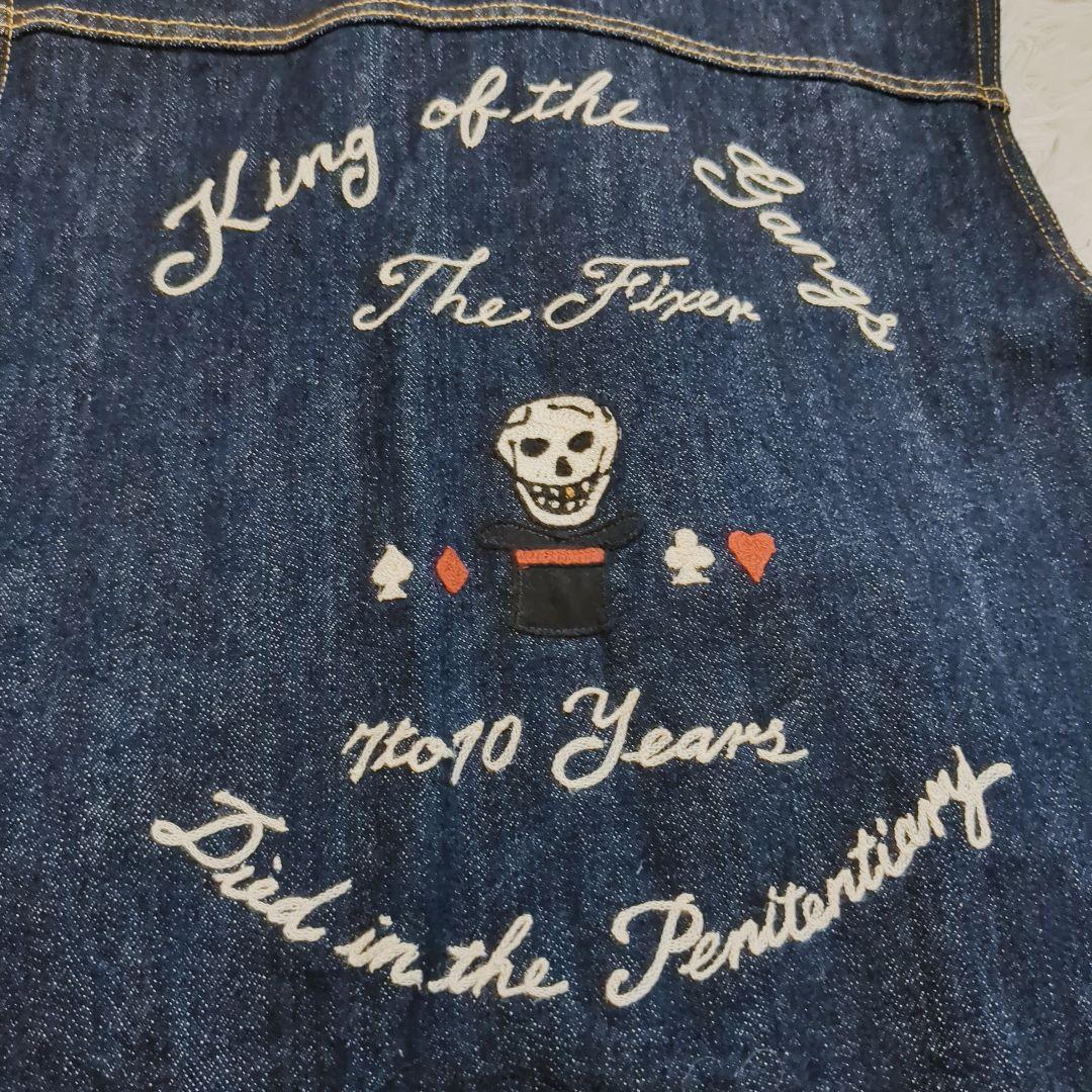 ギャングスタービル THE FIXER インディゴ デニムベスト OLD巻き刺繍
