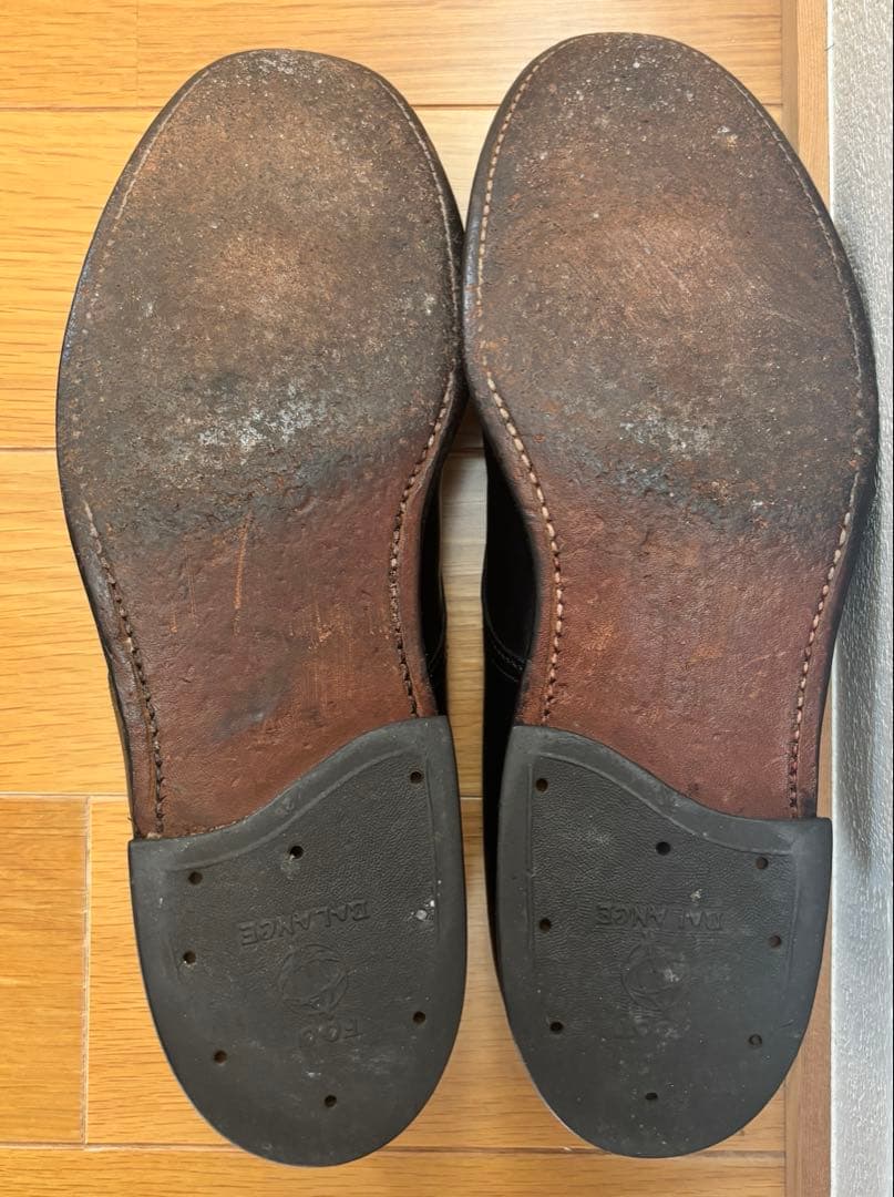 美品 Alden ブラック カーフ Uチップ 7 1/2