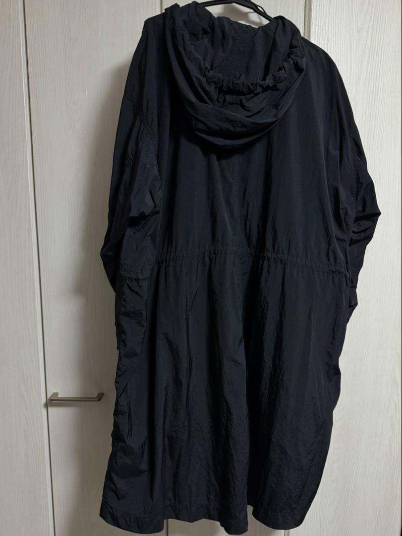 ISSEY MIYAKE MEN フード付き ブラックモッズコート