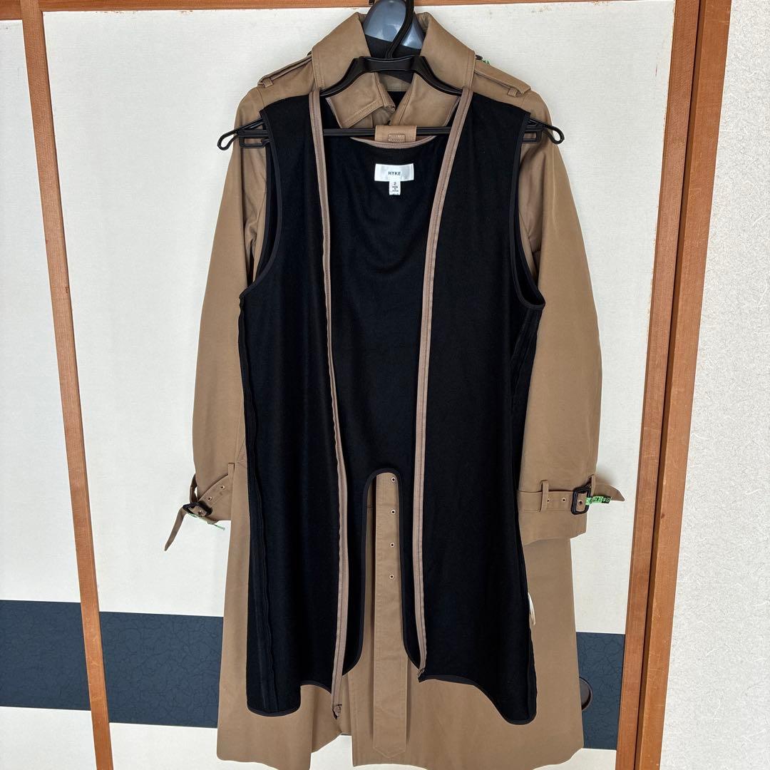 美品　ハイク　トレンチコート　2(M相当) ベージュ系　ライナー　ベルト付