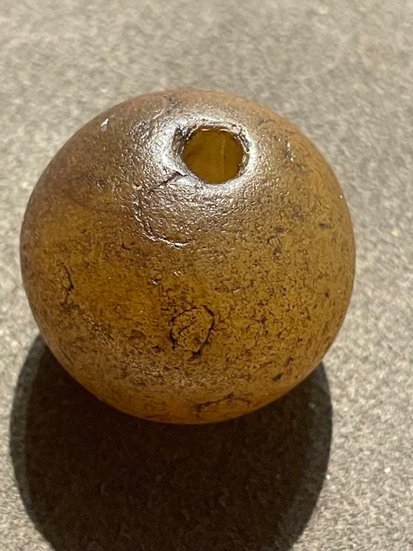 アンティーク　チベット瑪瑙玉　大玉　出土品