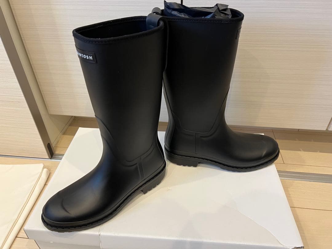 MACKINTOSH ブラック レインブーツ