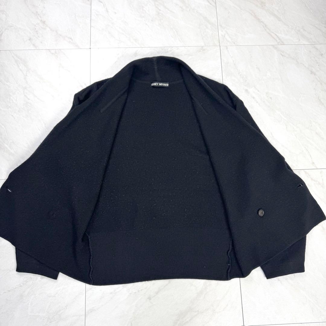 archive 90s ISSEY MIYAKE ニット ダブル ジャケット 黒